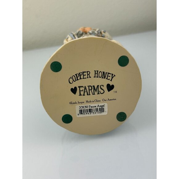 Copper Honey Farms Peace Angel 33130 Figure Linda Jacque Blue Doves Farmhouse - Picture 13 of 16